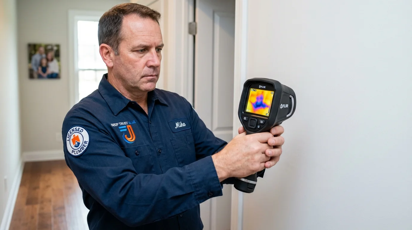 Thermal imaging leak detection by Johns Plumbing LLC in Fort Kent